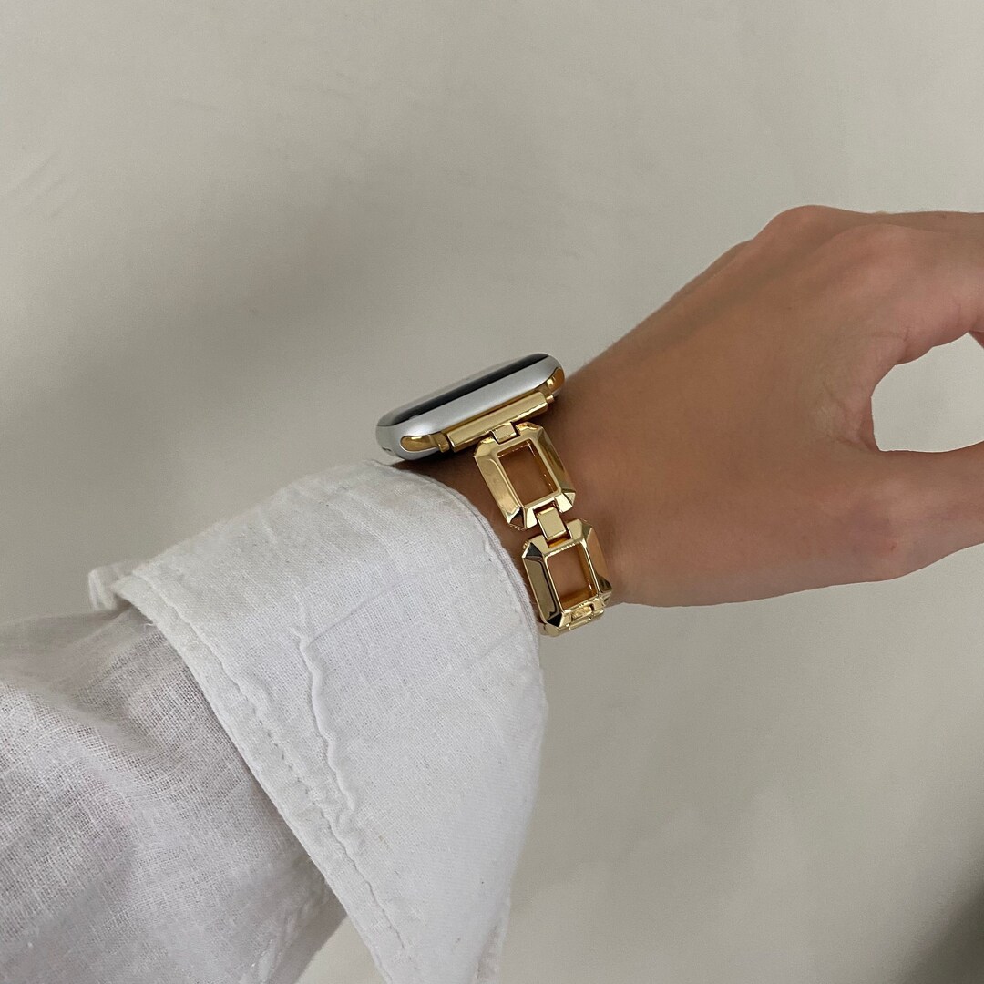 Gold Apple Watch Band 38mm 40mm 41mm 42mm 44mm 45mm One Chain Etsy