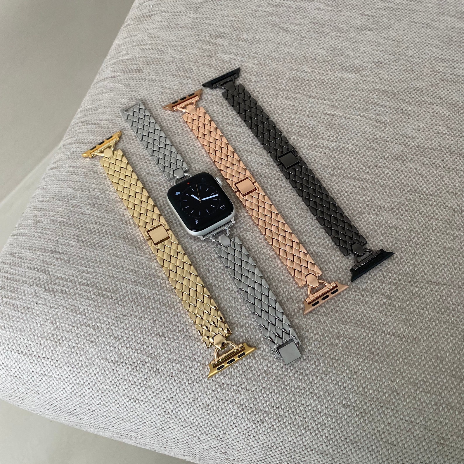 Silver Apple Watch Band 38mm 40mm 41mm 42mm 44mm 45mm 49mm Etsy