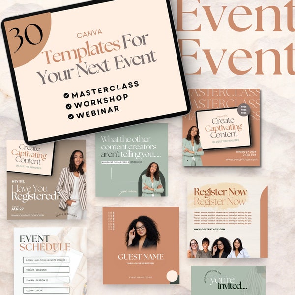 neutral social media template, beige instagram template I event instagram template I event marketing social media I neutral, simple insta