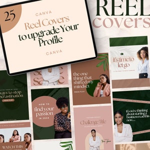 Neutral Instagram Reel Covers: Canva Social Media Templates (Digital Download)