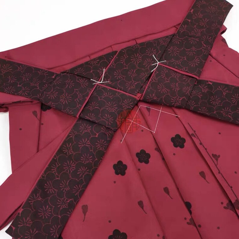 Japanese Women Hakama With Embroidery Japanese Hakama Woman Etsy