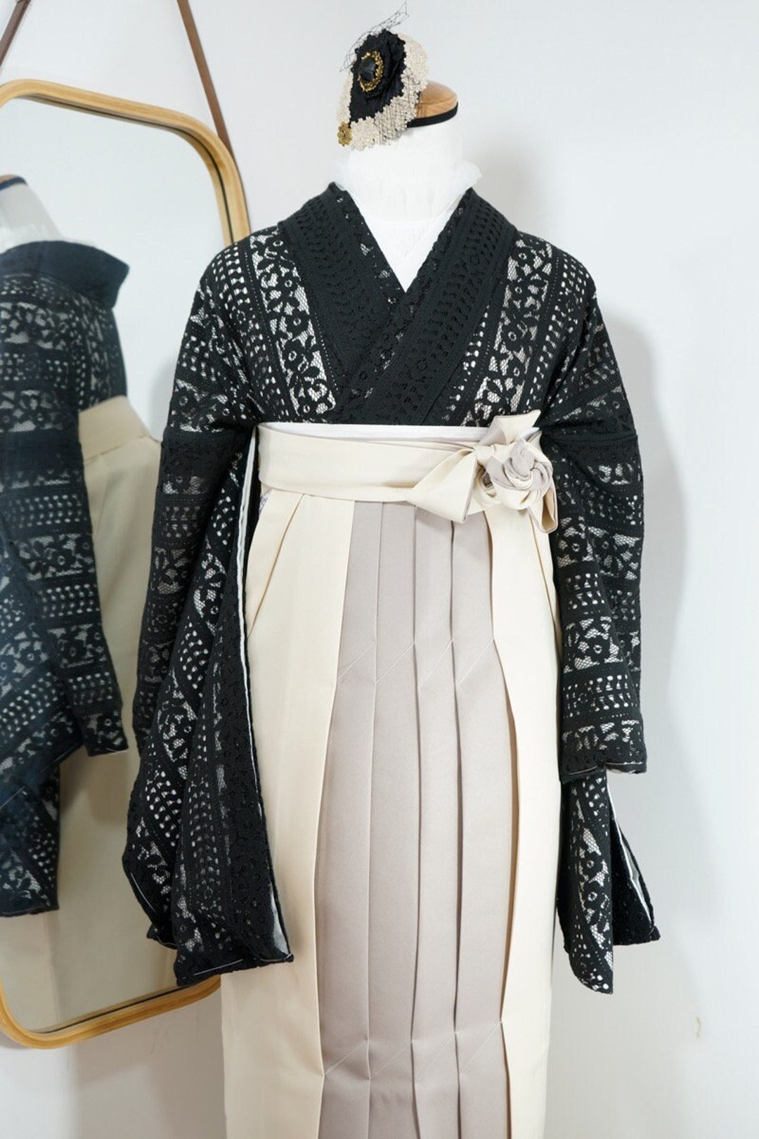 Japanese Lace Kofurisode Kimono & Women Hakama 3PCS Set Etsy