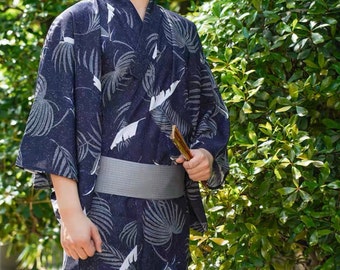 Set kimono giapponese tradizionale da uomo: Kimono Haori, Kaku Obi e Kimono  Nagagi da uomo in saldo -  Italia