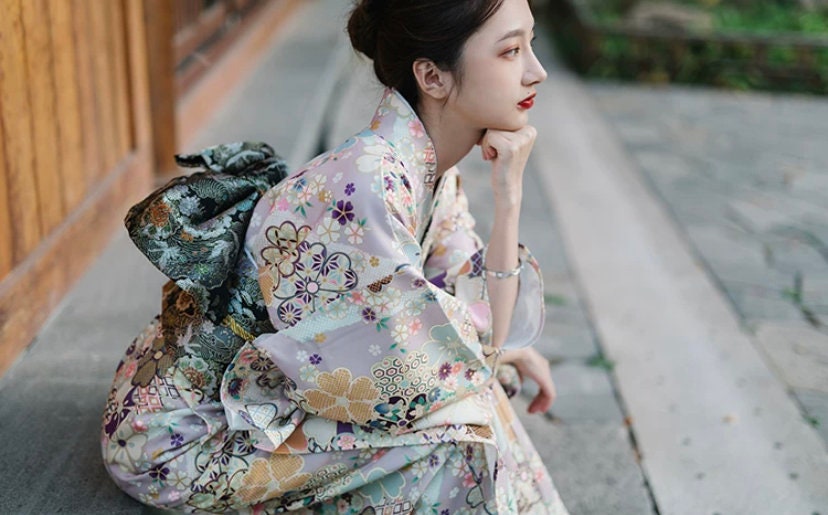 2 Styles Black Obi a Large Sash Kimono Obi Japanese - Etsy