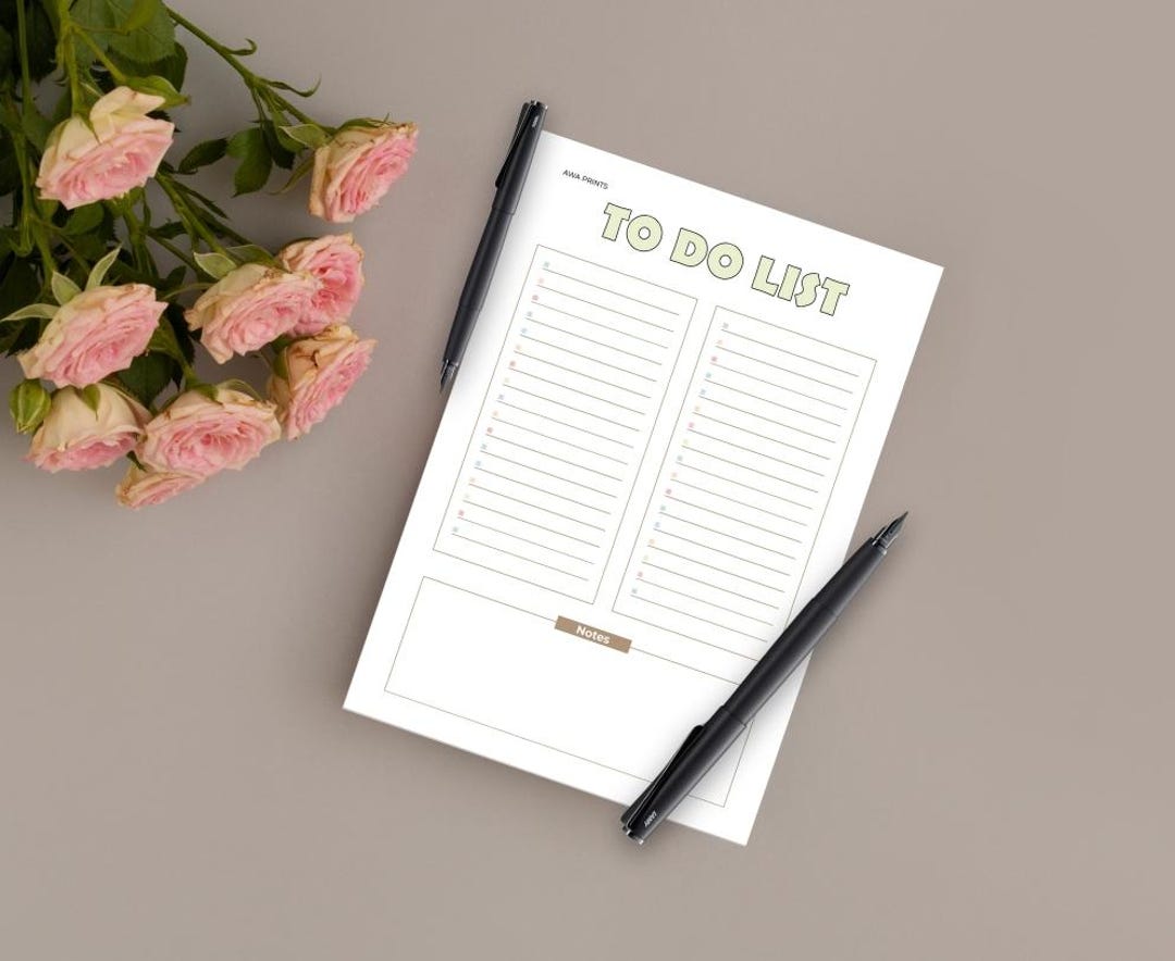 Printable To-do List | Minimalist Daily Planner PDF | Task Organiser - Etsy