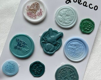 Wax Seal Stickers, Set of 9, Alice In Wonderland,  Self adhesive, Seal Stamp, Bullet Journaling, Invitations