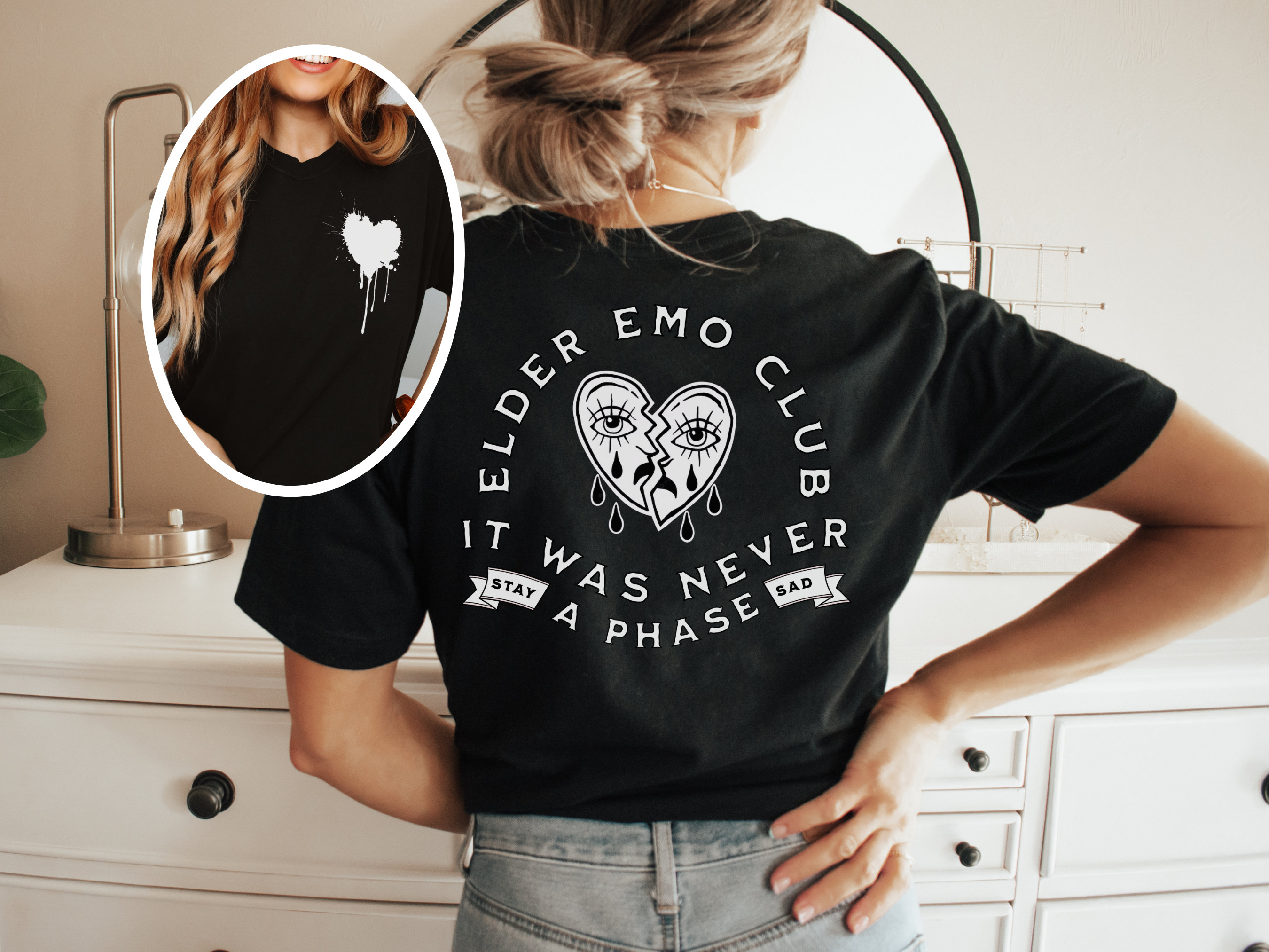 I Love Emo Girls I Love Emo Boys Pins Funny Pinback Buttons Badge Broken  Hearts Elder Emo Night 