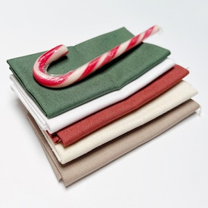 Fabric Package Christmas for Embroidery, Fabric Cuts, Modern Embroidery, Accessories for Embroidery, Cotton, Christmas