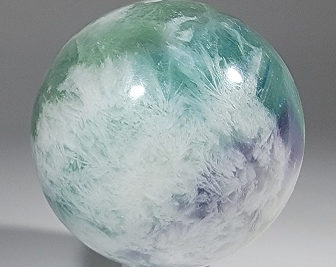 50mm Feather Fluorite Sphere