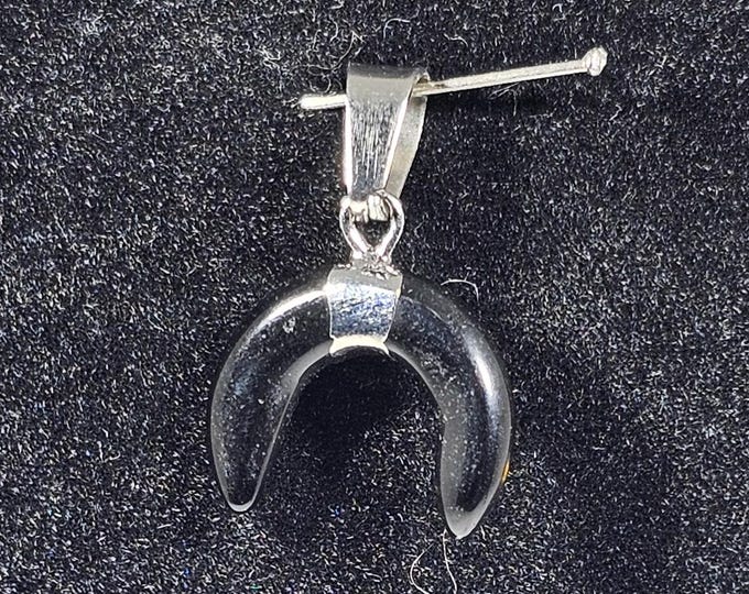 Petite Obsidian Moon Pendant