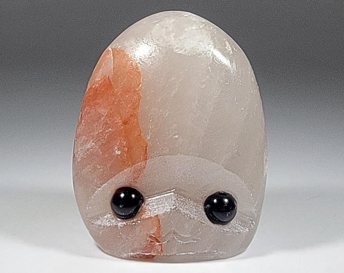 Fire Quartz Pet Rock Carving