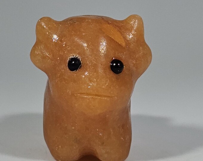 Mini Sunstone Highland Cow Carving