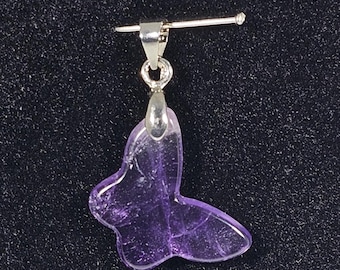 Petite Amethyst Butterfly Pendant