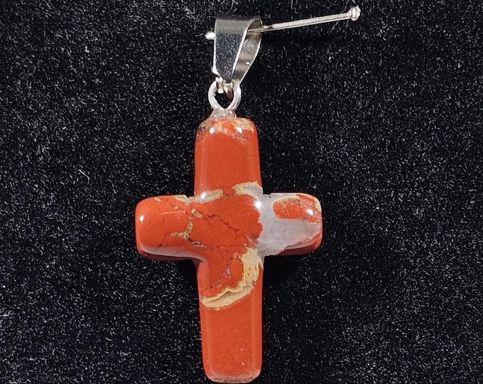 Red Jasper Cross Pendant