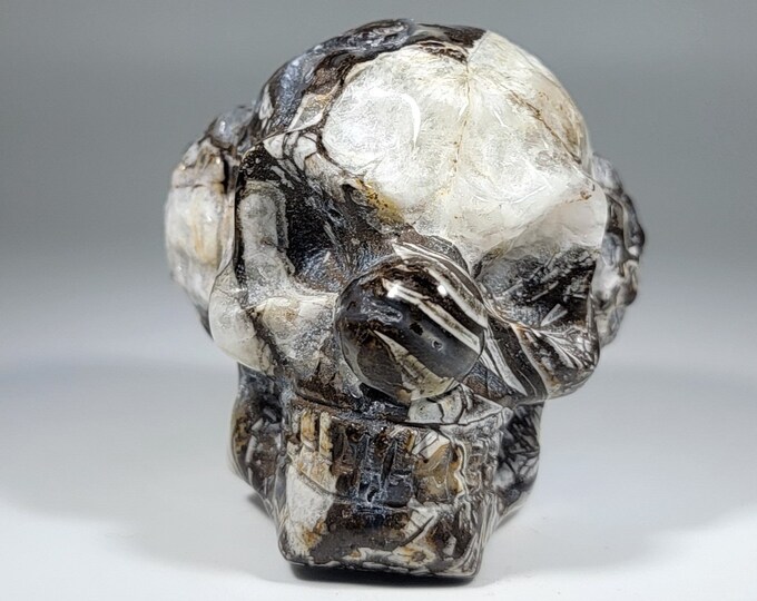 Dragon Agate Creepy Clown Head Carving