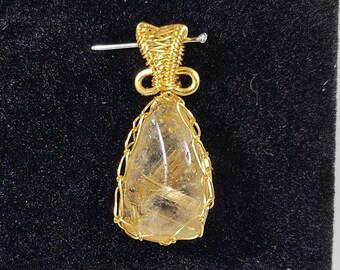 Golden Rutile Pendant