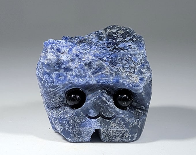 Sodalite Pet Rock Carving