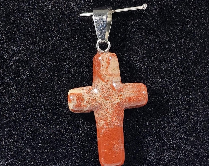 Red Jasper Cross Pendant