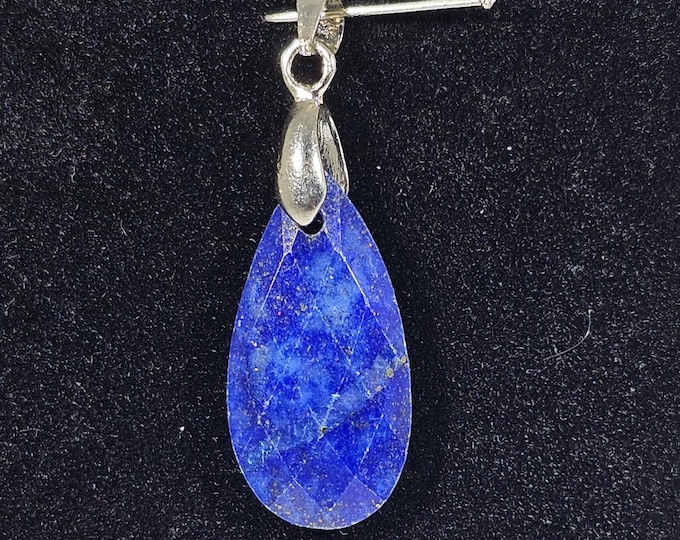 Faceted Lapis Lazuli Pendant