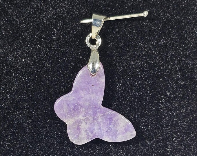 Petite Lepidolite Butterfly Pendant