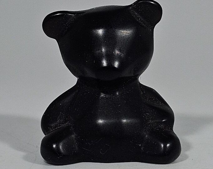 1" Obsidian Bear Carving