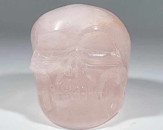 2" Rose Quartz Skull Carving
