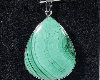 Malachite Teardrop Pendant Natural Crystal