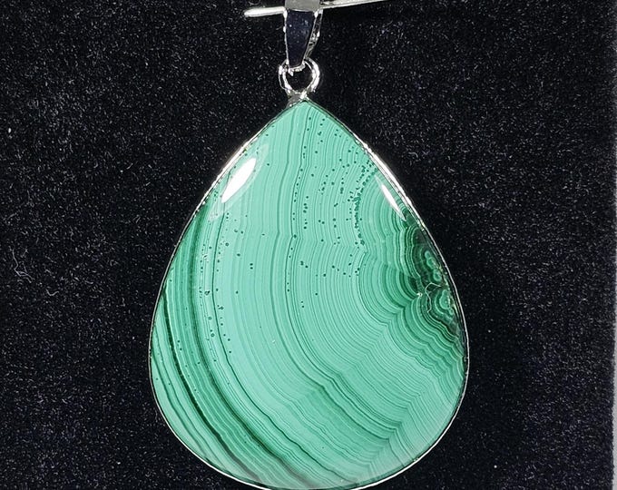 Malachite Teardrop Pendant Natural Crystal
