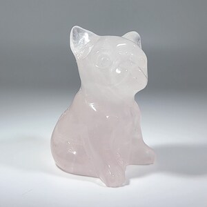 Rose Quartz French Bulldog Carving
