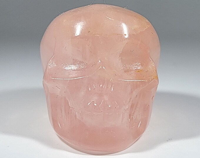 2" Rose Quartz Skull Carving