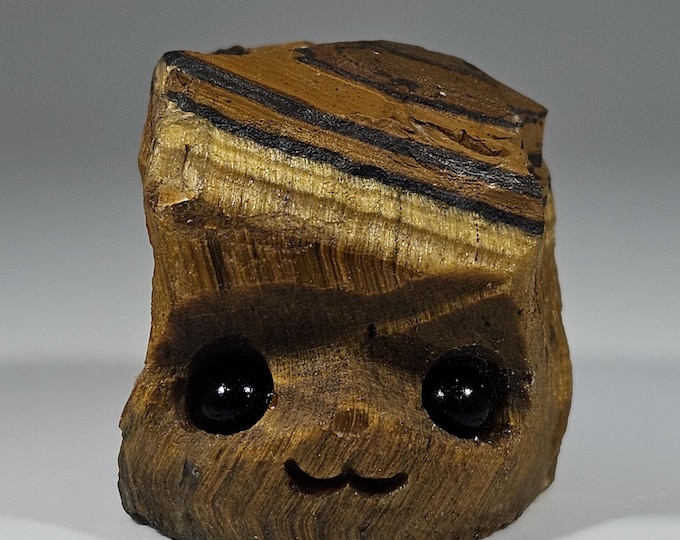 Tigerseye Pet Rock Carving