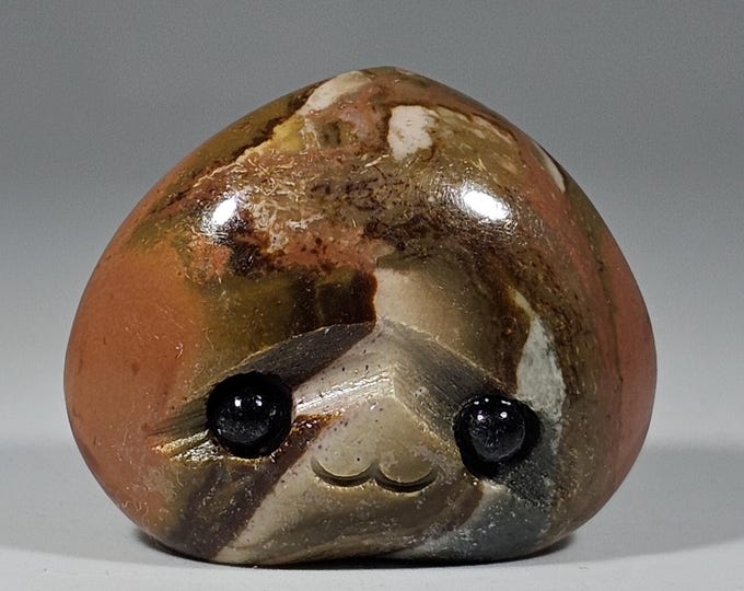 Polychrome Jasper Pet Rock Carving