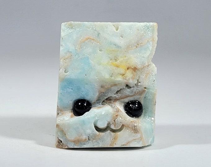 Hemimorphite Pet Rock Carving