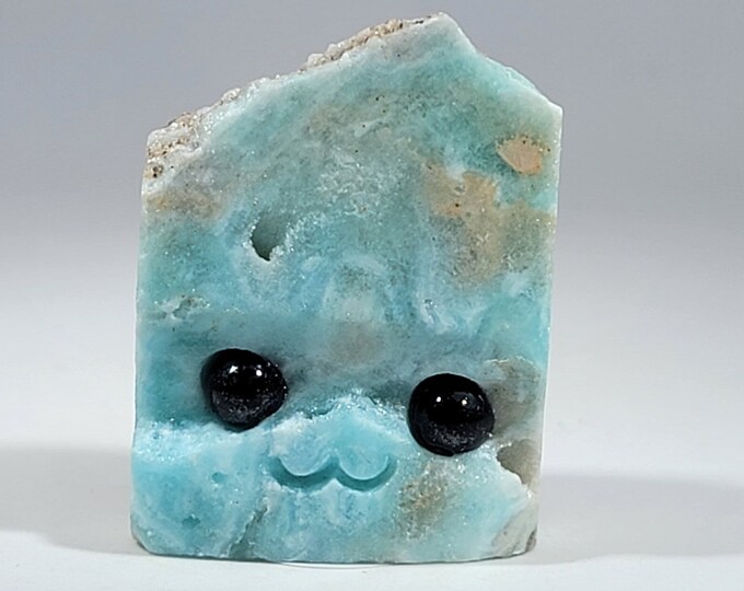 Hemimorphite Pet Rock Carving