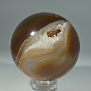45mm Druzy Carnelian Sphere