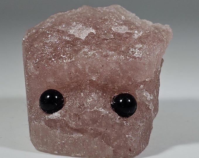 Strawberry Quartz Pet Rock Carving