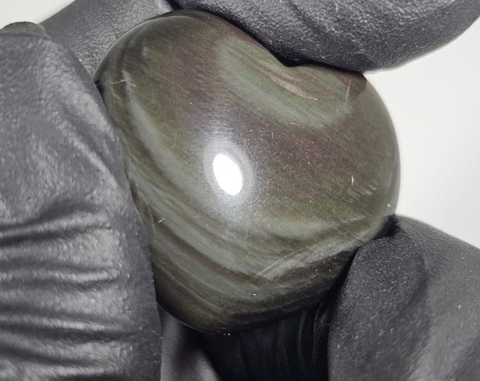 Mini Rainbow Obsidian Heart