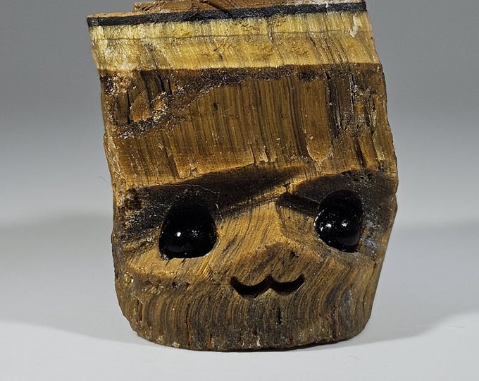 Tigerseye Pet Rock Carving