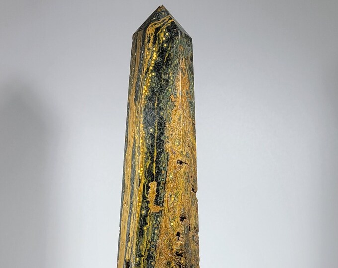 Beautiful 7.1" Tall Ocean Jasper Tower