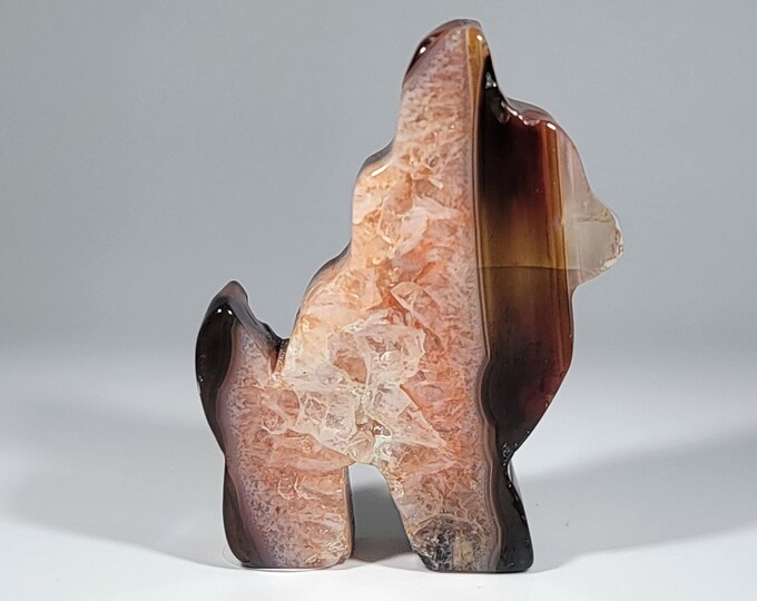 Carnelian Dog Carving