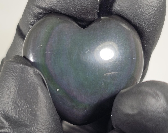 Mini Rainbow Obsidian Heart
