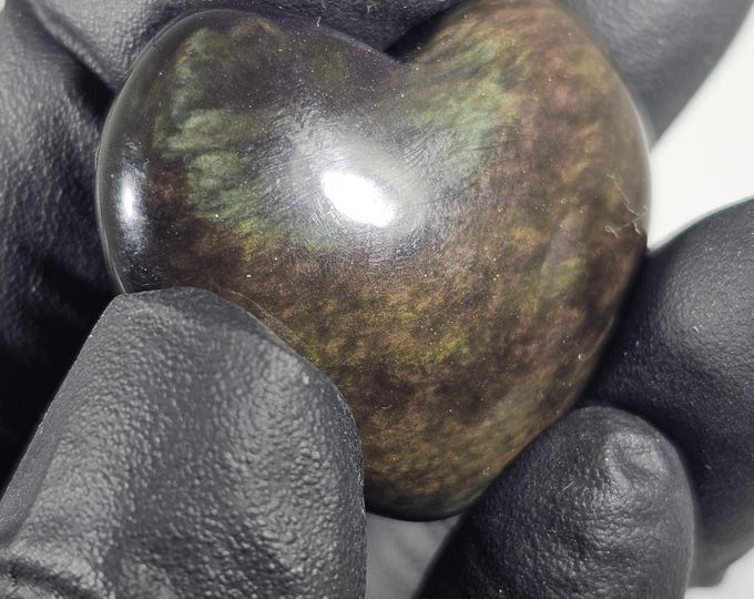 Mini Rainbow Obsidian Heart