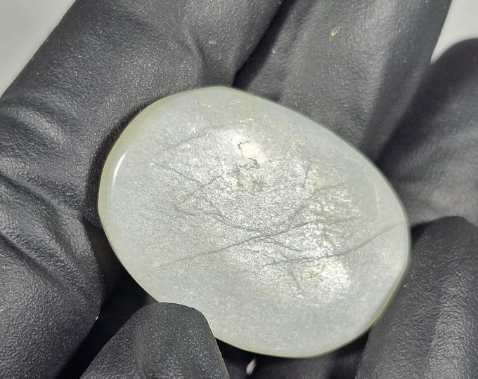 Small Green Sage Moonstone Palm Stone