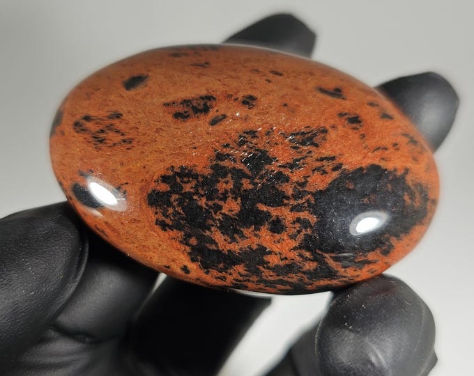 Mahogany Obsidian Palm Stone