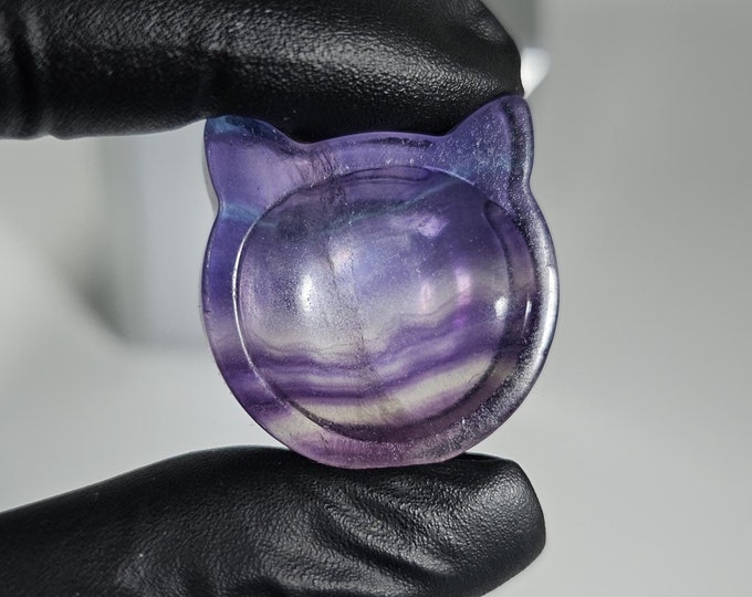 Mini Fluorite Cat Bowl