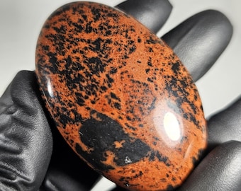 Mahogany Obsidian Palm Stone