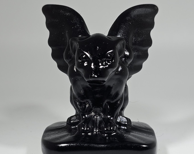 Obsidian Gargoyle Carving