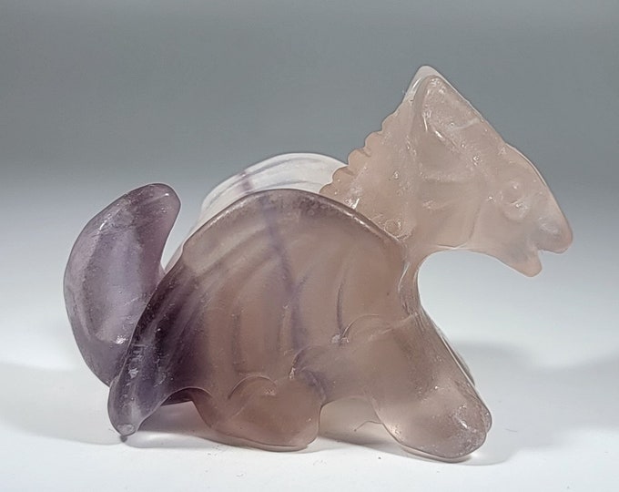 2.3" Fluorite Flying Dragon Carving