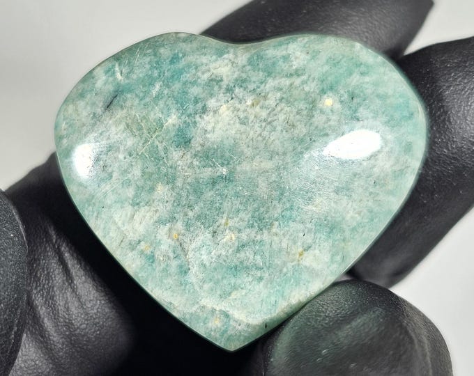 Small Amazonite Heart Carving