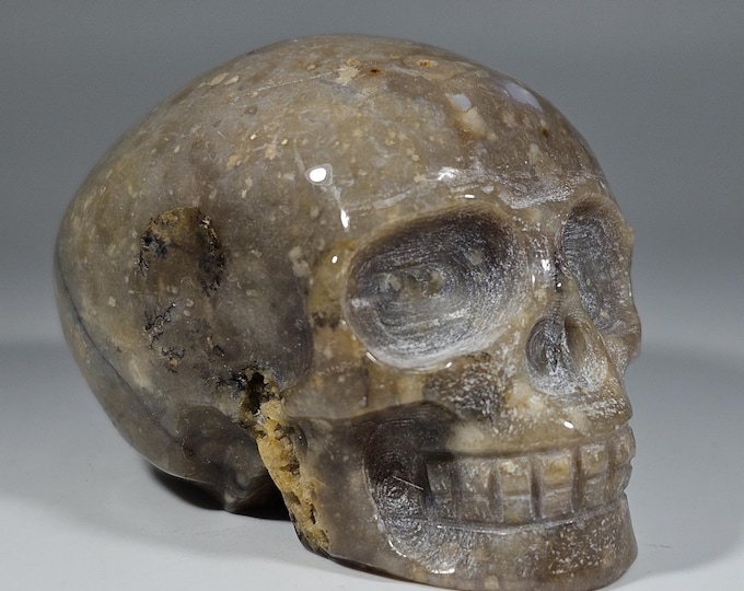 2.6" Ocean Jasper Skull Carving